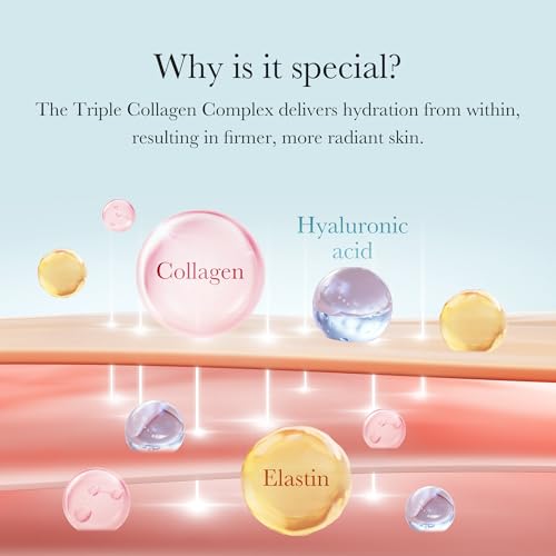 medicube Crema de Colágeno Triple – Crema Hidratante y Reafirmante con Ácido Hialurónico, Elastina Premium, Manteca de Karité – Cuidado de Arrugas y Aumenta la Elasticidad – Cuidado de la Piel Coreano